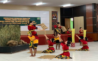 Tim Tari SMAN 1 Satui Ikut berpartisipasi dalam lomba tari kreasi Komsos Kreatif Kodim 1022/Tnb